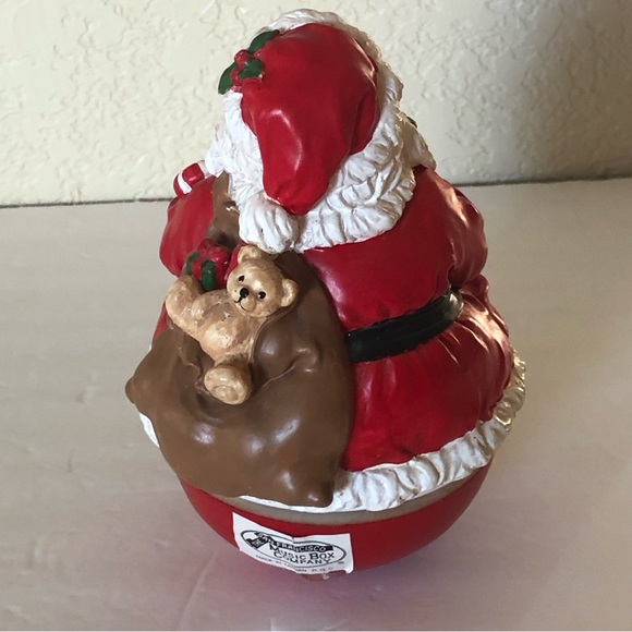 San Francisco Music Box Roly Poly Santa Play Santa Clause Coming to Town Rotates - Picture 4 of 7